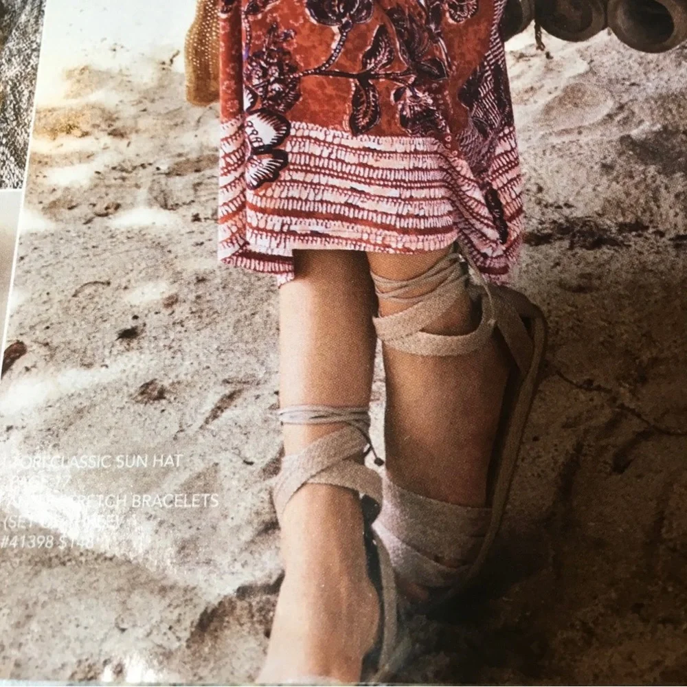 Kaanas Neith Lace Up Raffia Espadrilles in Natural